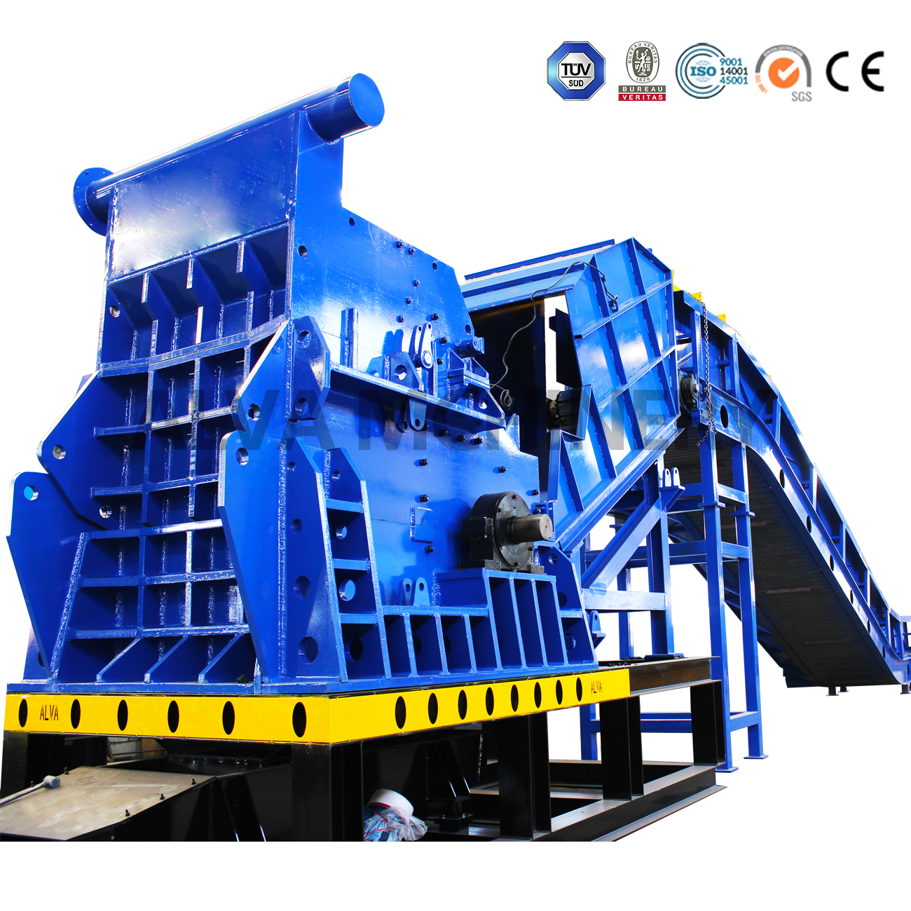 ALVA-450 Kruszarka do złomu aluminiowego, złomu stalowego, zepsutego mostu